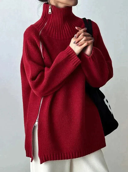 Pull col montant uni femme – Karen