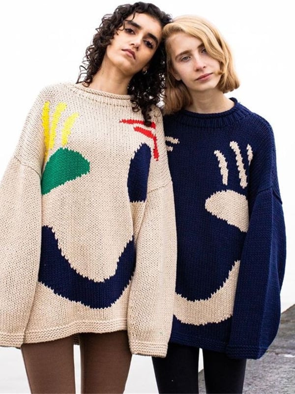Pull en maille coloré femme – Dimanche heureux