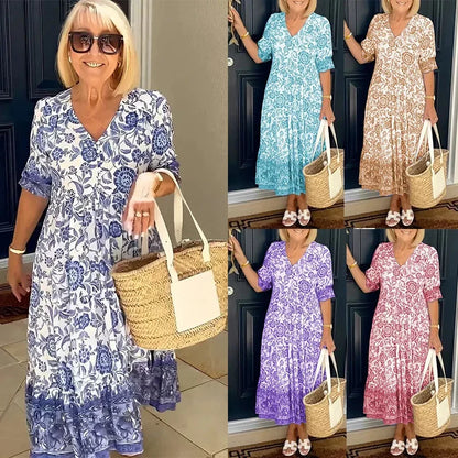 Robe bohème col V femme – Melanie