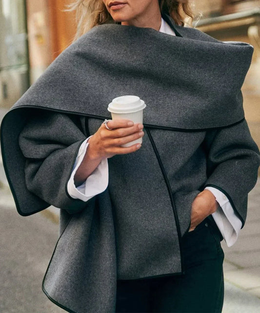 Manteau court avec écharpe femme – Isabella