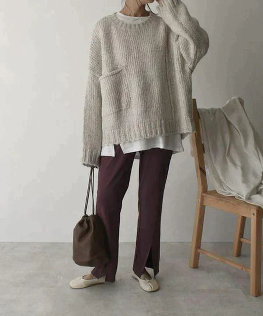Pull oversize à poches femme – Emma