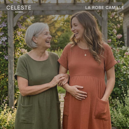 Robe en coton texturé respirant femme – Camille