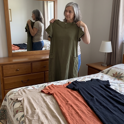 Robe en coton texturé respirant femme – Camille
