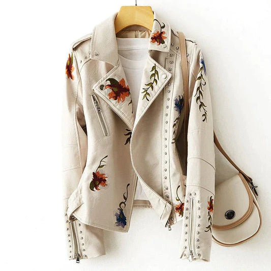 Veste en cuir femme