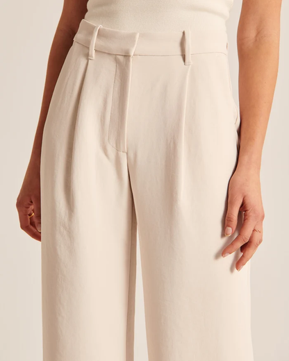 Pantalon tailleur jambe large femme – Maria