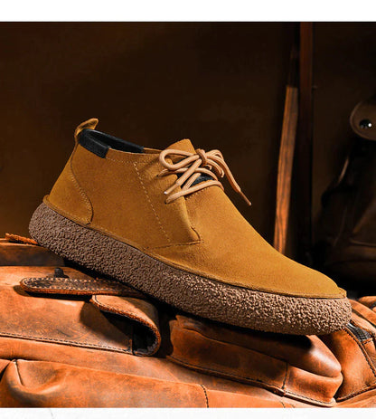 Bottes en cuir et daim homme