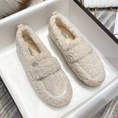 Mocassins en peluche semelle antidérapante – Arielle