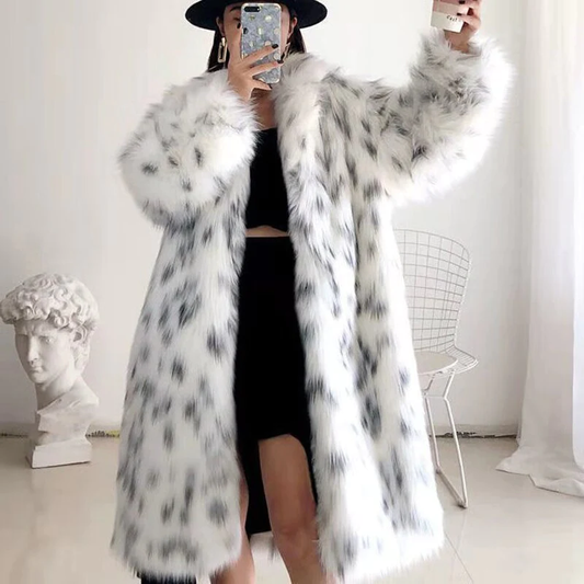 Manteau en fausse fourrure femme