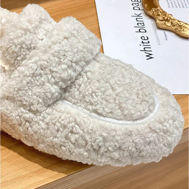 Mocassins en peluche semelle antidérapante – Arielle