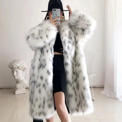 Manteau en fausse fourrure femme