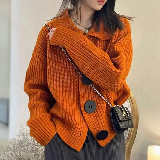 Pull col V uni manches longues femme – Vitoria
