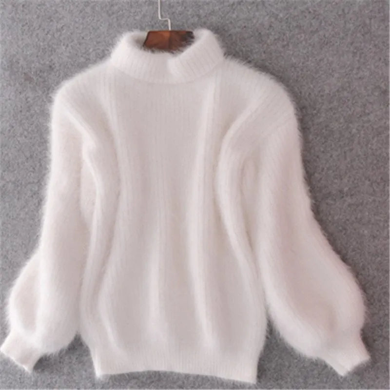 Pull ample en maille angora vintage femme – Taylor