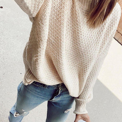 Pull basique uni manches longues