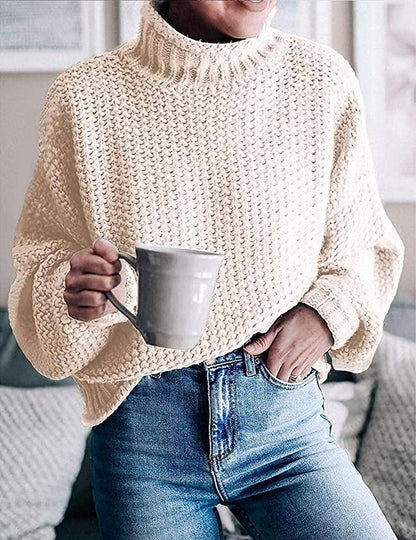 Pull basique uni manches longues