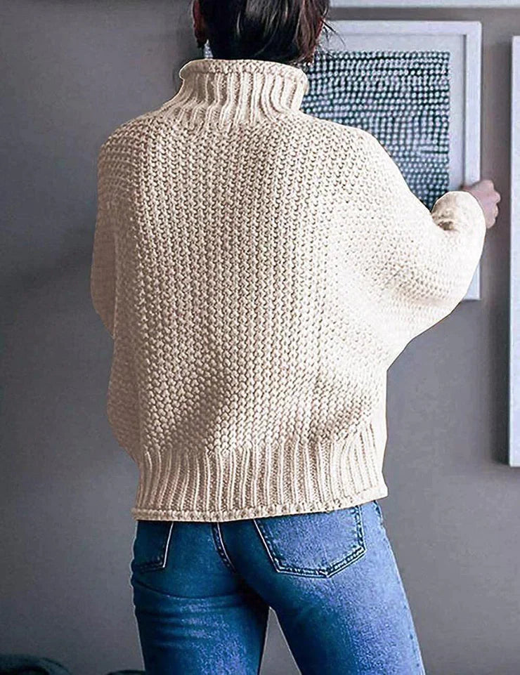 Pull basique uni manches longues