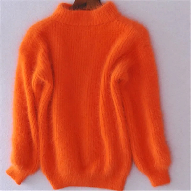 Pull ample en maille angora vintage femme – Taylor