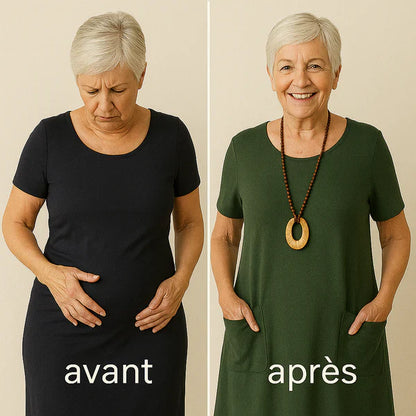 Robe élégante manches longues effet ventre plat femme – Sophie