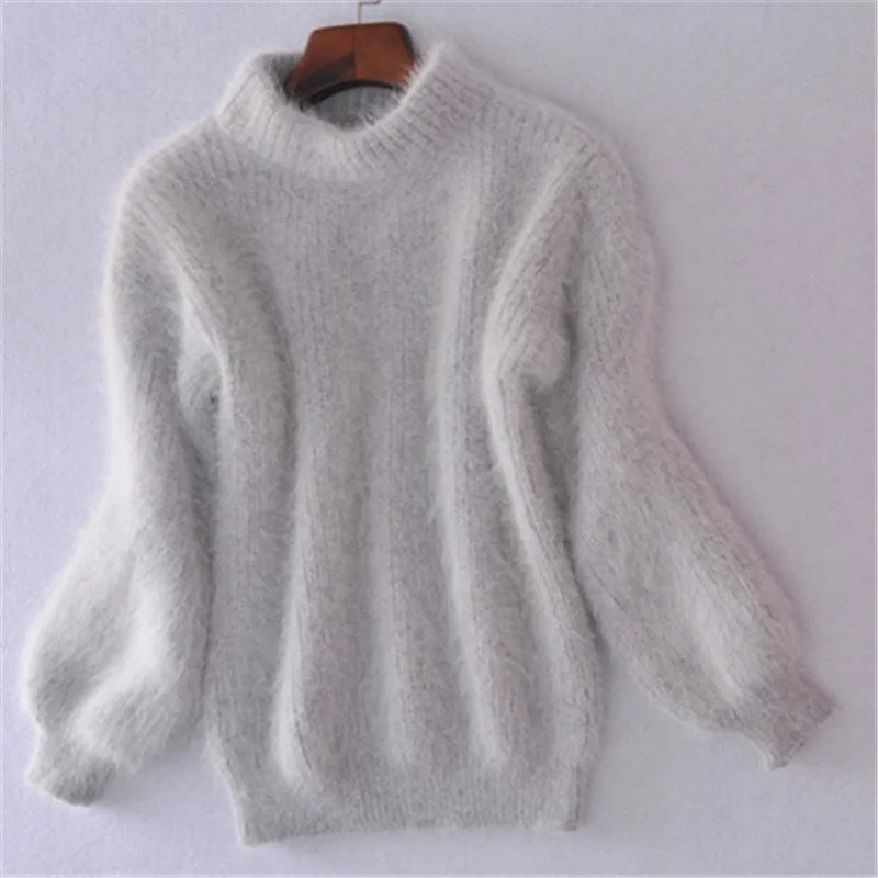 Pull ample en maille angora vintage femme – Taylor