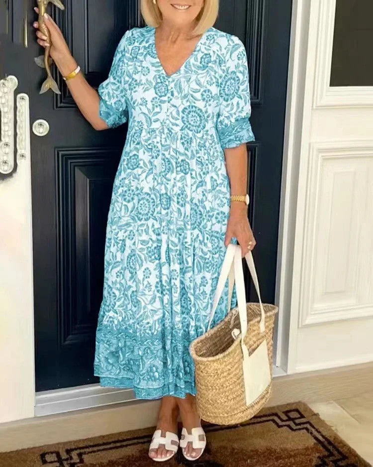 Robe bohème col V femme – Melanie