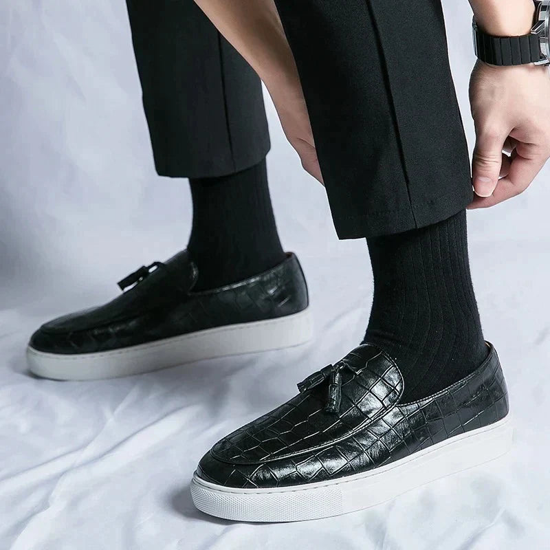 Mocassins italiens en cuir homme