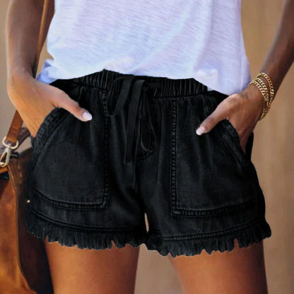Short en jean taille haute femme – Laura