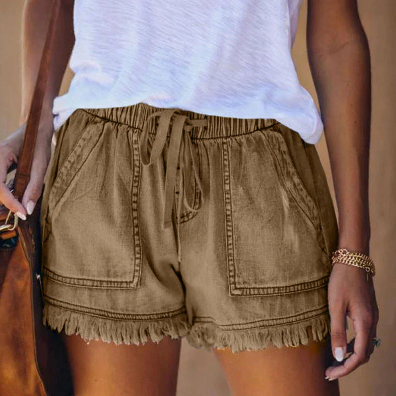 Short en jean taille haute femme – Laura