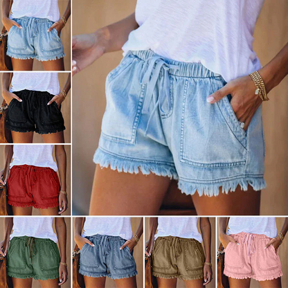 Short en jean taille haute femme – Laura