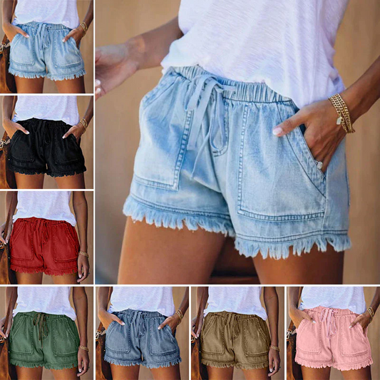 Short en jean taille haute femme – Laura