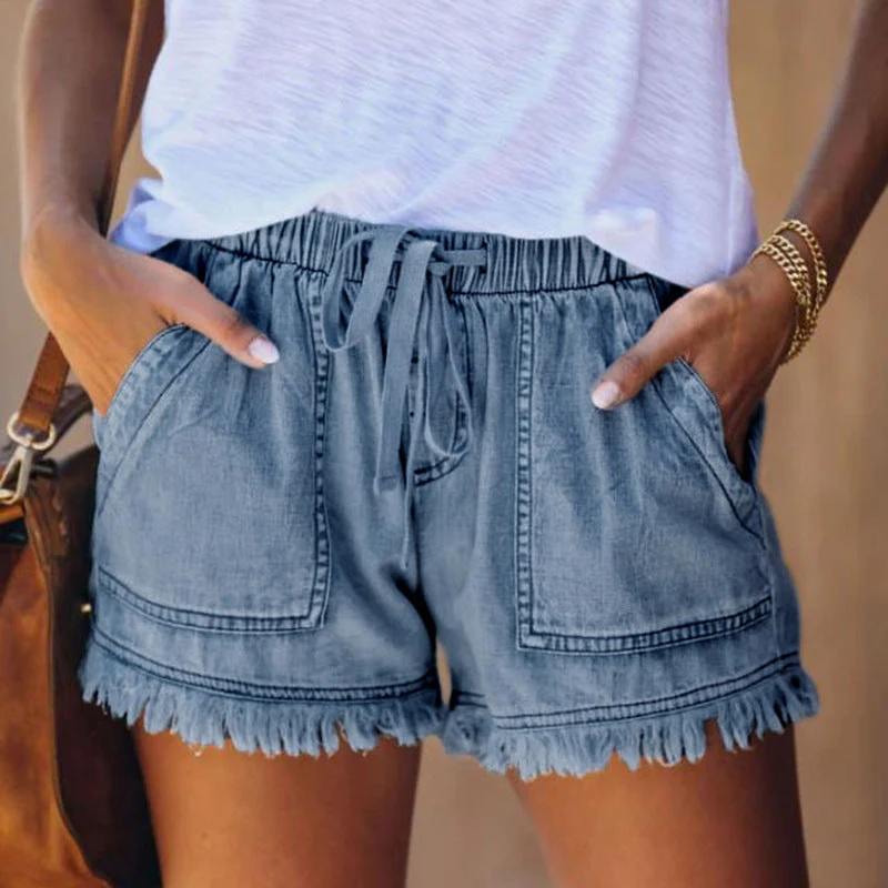 Short en jean taille haute femme – Laura