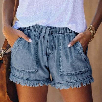 Short en jean taille haute femme – Laura