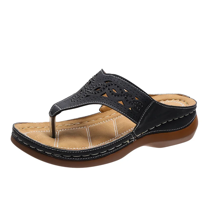 Tongs orthopédiques semelle massante femme