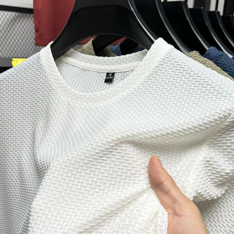 T-shirt manches courtes en maille soie glacée