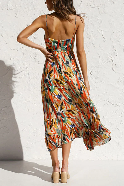 Robe midi multicolore femme – Véronica