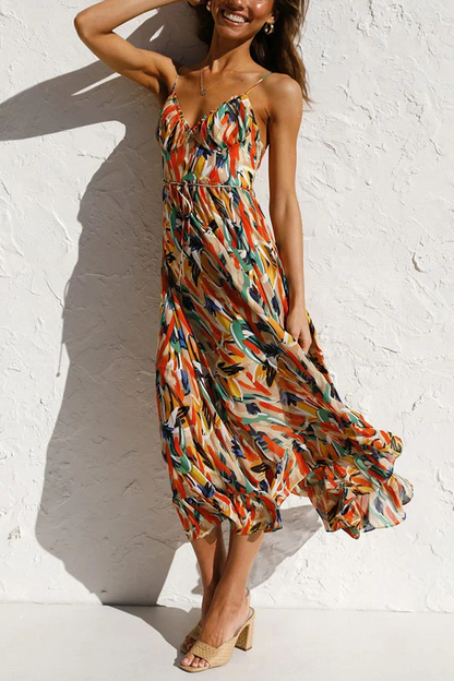Robe midi multicolore femme – Véronica