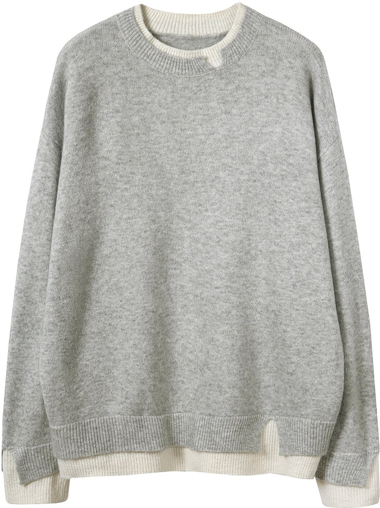 Pull oversize manches longues femme