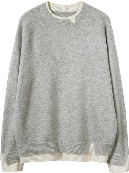 Pull oversize manches longues femme