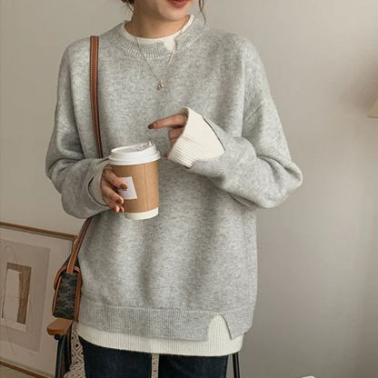 Pull oversize manches longues femme