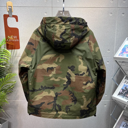 Veste coupe-vent à capuche camouflage homme – Ruben