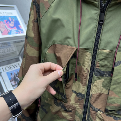 Veste coupe-vent à capuche camouflage homme – Ruben