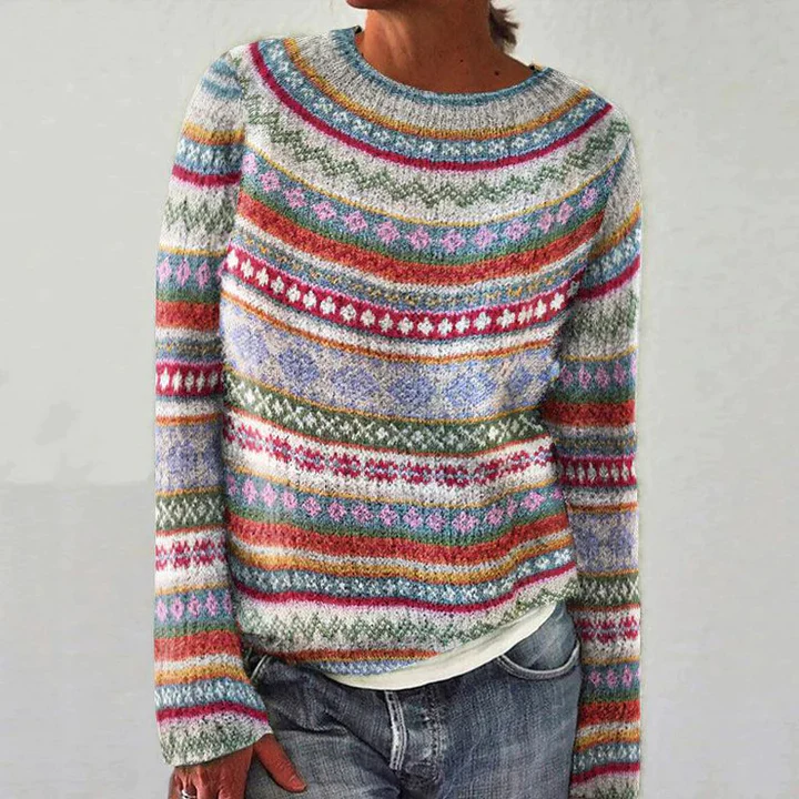 Pull uni manches longues élégant femme – Olivia