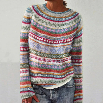 Pull uni manches longues élégant femme – Olivia