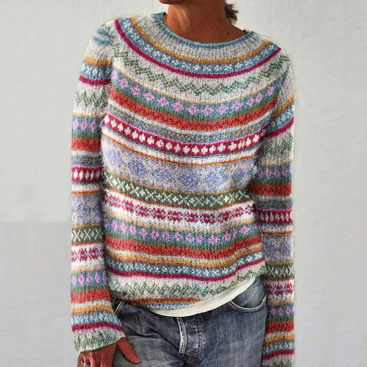 Pull uni manches longues élégant femme – Olivia