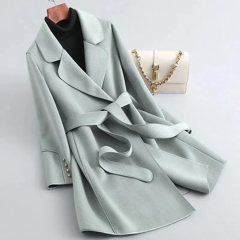 Trench-coat en laine vierge