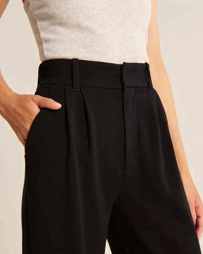 Pantalon tailleur jambe large femme – Michelle