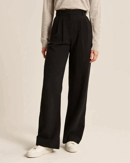 Pantalon tailleur jambe large femme – Michelle