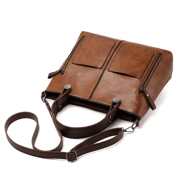 Sac bandoulière en cuir vintage femme