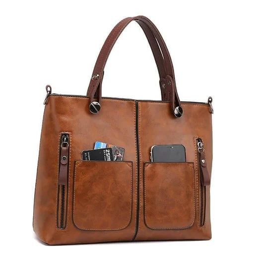 Sac bandoulière en cuir vintage femme