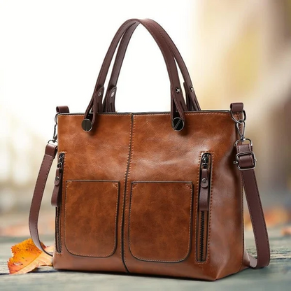 Sac bandoulière en cuir vintage femme