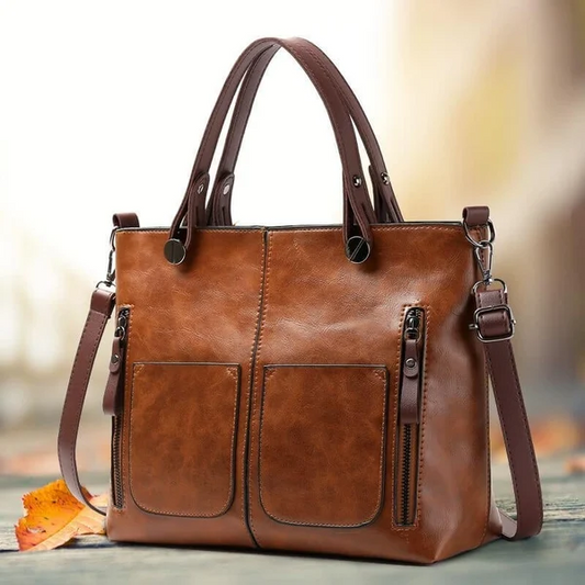 Sac bandoulière en cuir vintage femme