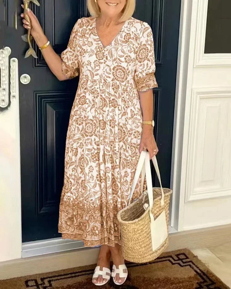 Robe bohème col V femme – Melanie